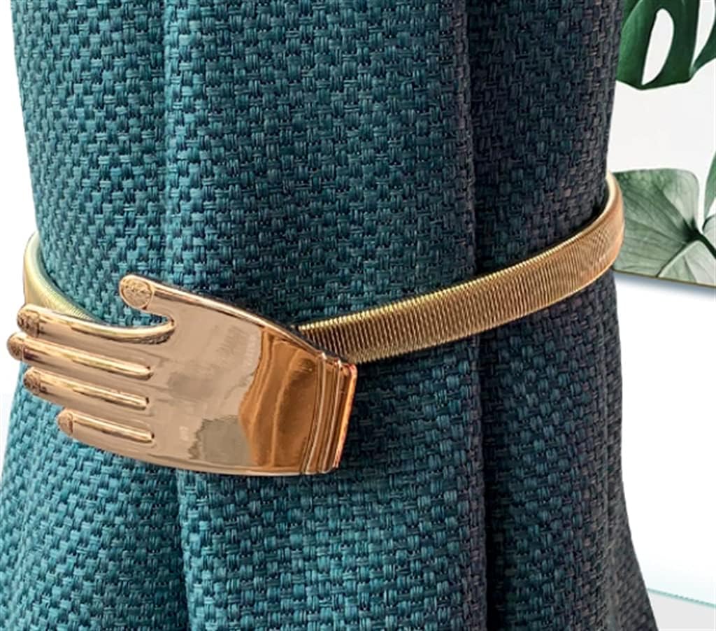 Curtain Strap Alloy Palm Shape Spring Indoor Living Room Soft Decorative Curtain Buckle(