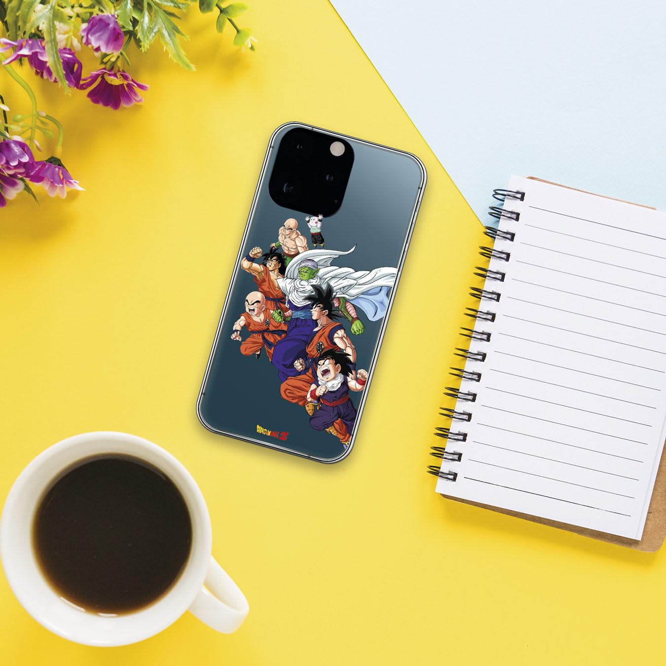 Custodia Ufficiale Per IPhone 15 Pro Max Con Stampa Dragon Ball Z - Multipersonaggi Goku, Piccolo, Krillin - Cover TPU Trasparente - 3