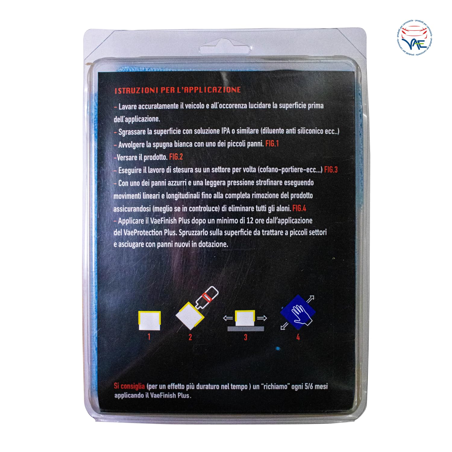 VAE Protection Titanium Plus Sigillante Protettivo per Vernici Auto a Lunga Durata con Effetto Idrofobico, Protegge da Agenti Atmosferici e Ossidazione, Facile da Applicare e Resistente, Kit Completo