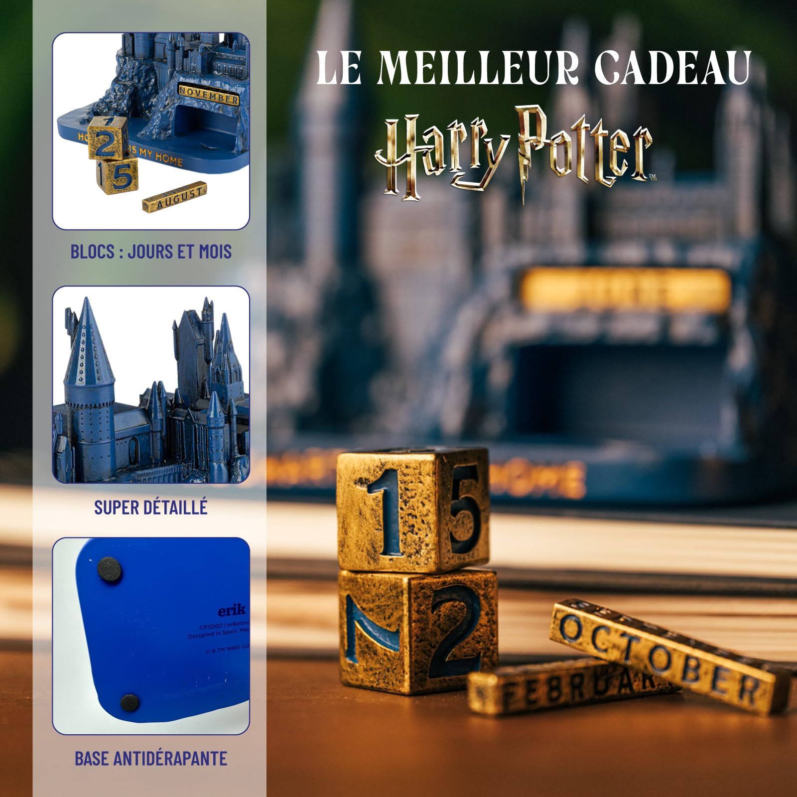 Grupo Erik - Calendrier Perpétuel Harry Potter | Figurine Calendrier, Calendrier 3D, pour Enfant, Cadeaux Geek