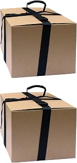 QWORK Cross Style Carrying Straps with Handle - Convenient Handheld Belt for Safe Lifting and Moving of Heavy Cases, Boxes, Groceries, and Luggage