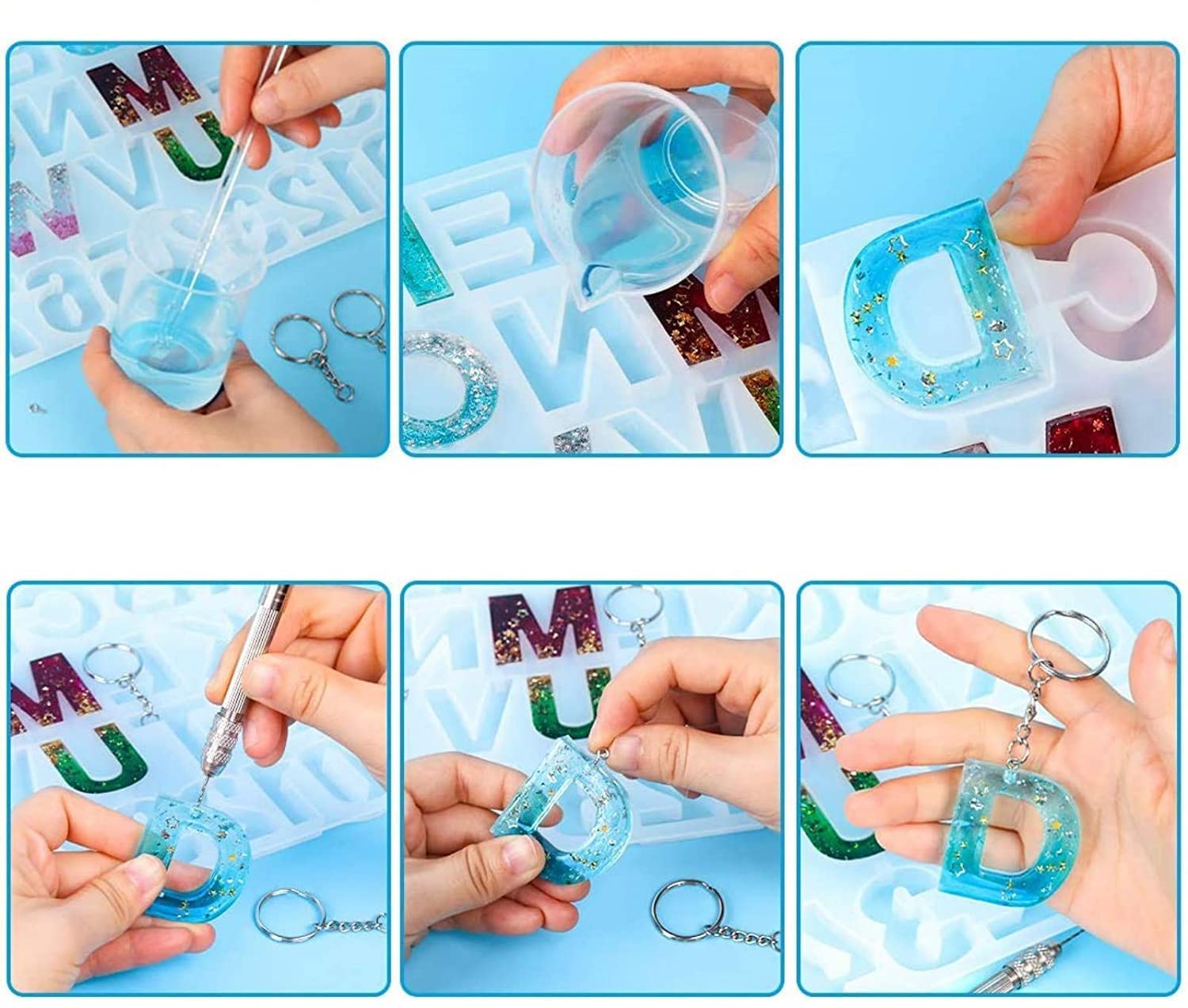 Polaris fox Pack of 1 Alphabet Mould | Resin Alphabet Mould | 2