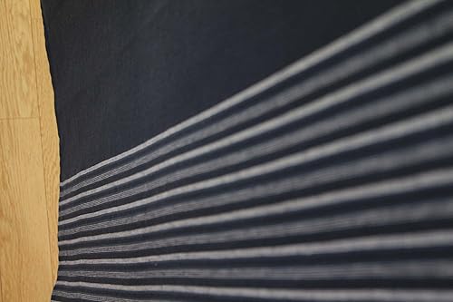 Miniatura 5 de Narumi - Tapiz de tela de algodón con rayas verticales, 66.9 x 33.5 in, color azul marino