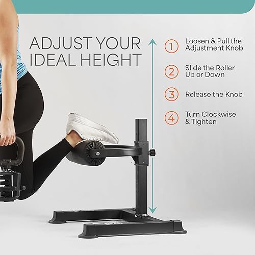 Miniatura 6 de Lifepro Bulgarian Split Squat Stand Max- Durable, Stable, & Lightweight Single Leg Squat Stand - 7 Adjustable Roller Heights & Comfortable Padding