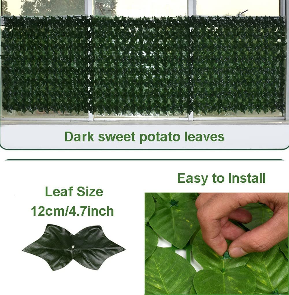 Hojas de Artificial para Jardín Seto Artificial Valla Balcón Pantalla de privacidad y seto de Pared Uso Interior al Aire Libre Valla de jardín Patio Trasero Decoración del hogar 129(Co