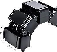 Vista 5 de Vwindesk Vertebrae Cable Management Spine Kit Height Adjustable Desk Quad Entry Wire Organizer, Black