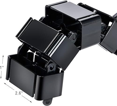 Miniatura 5 de Vwindesk Vertebrae - Kit de gestión de cables  Organizador de cables de entrada cuádruple de escritorio ajustable en altura ajustable, color negro