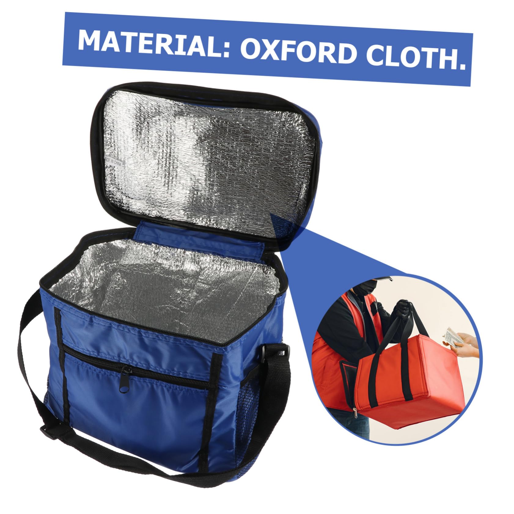Alipis Bolsa para Fiambrera de Tela Oxford Azul Aislante para Alimentos | Mantiene Frescos y Calientes los Alimentos, para Parque de Atracciones y Clases Escuela