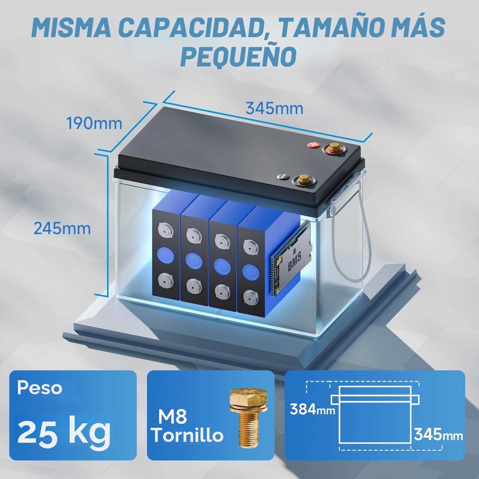 Batería de litio LiFePO4 de 300 Ah, 12 V, con protección BMS de baja temperatura de 200 A y hasta 15000 ciclos, batería de litio de 3840 W, perfecta para caravanas, aplicaciones solares y