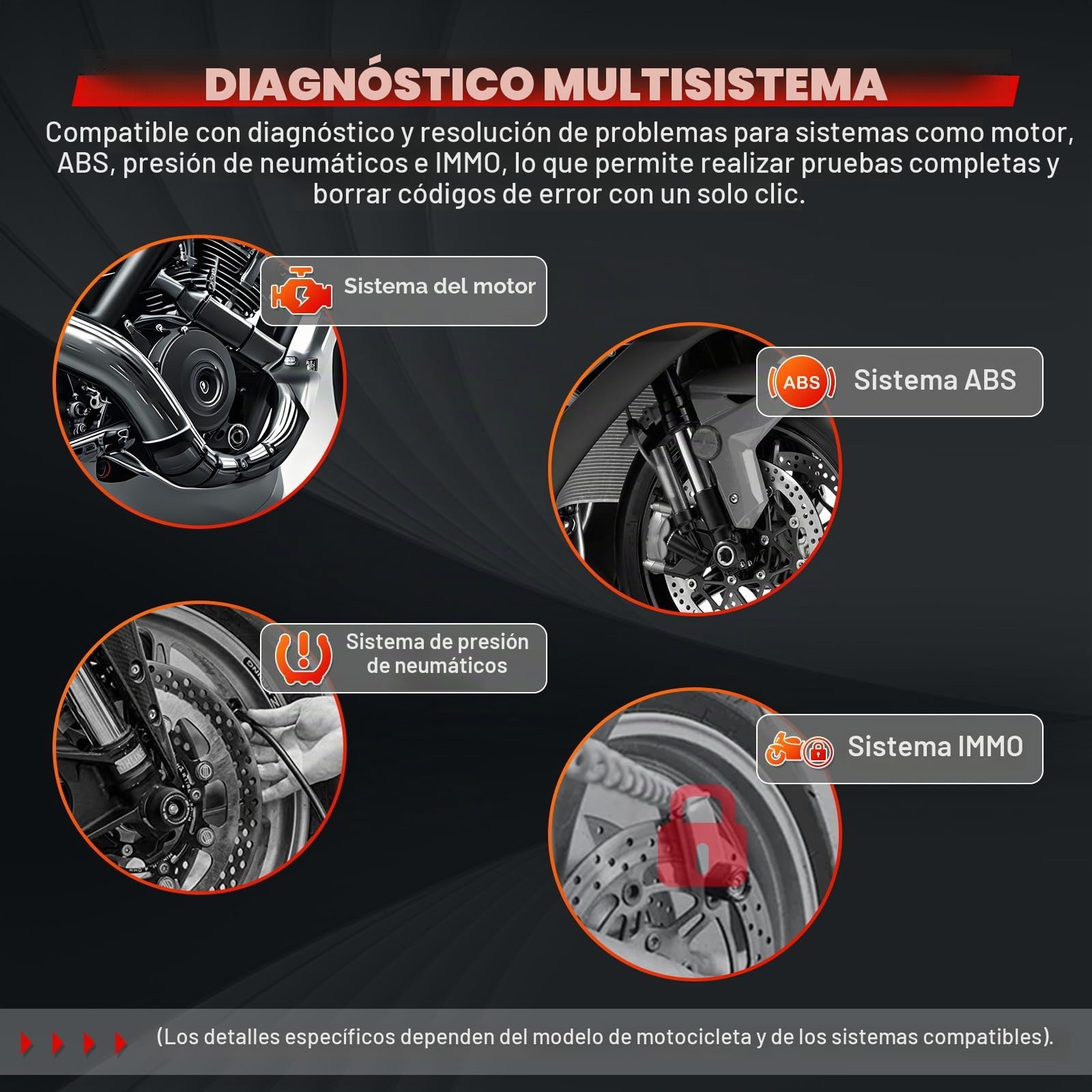Escáner de motocicleta, herramienta de diagnóstico de motocicleta, lector OBD M4, herramienta de diagnóstico de motocicleta, lectura/borra códigos de falla, prueba rápida y de voltaje, lector de