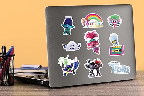 Miniatura 5 de Trolls - Paquete variado de calcomanías de vinilo grandes de lujo, para laptop, botella de agua, álbumes de recortes, tableta, monopatín,