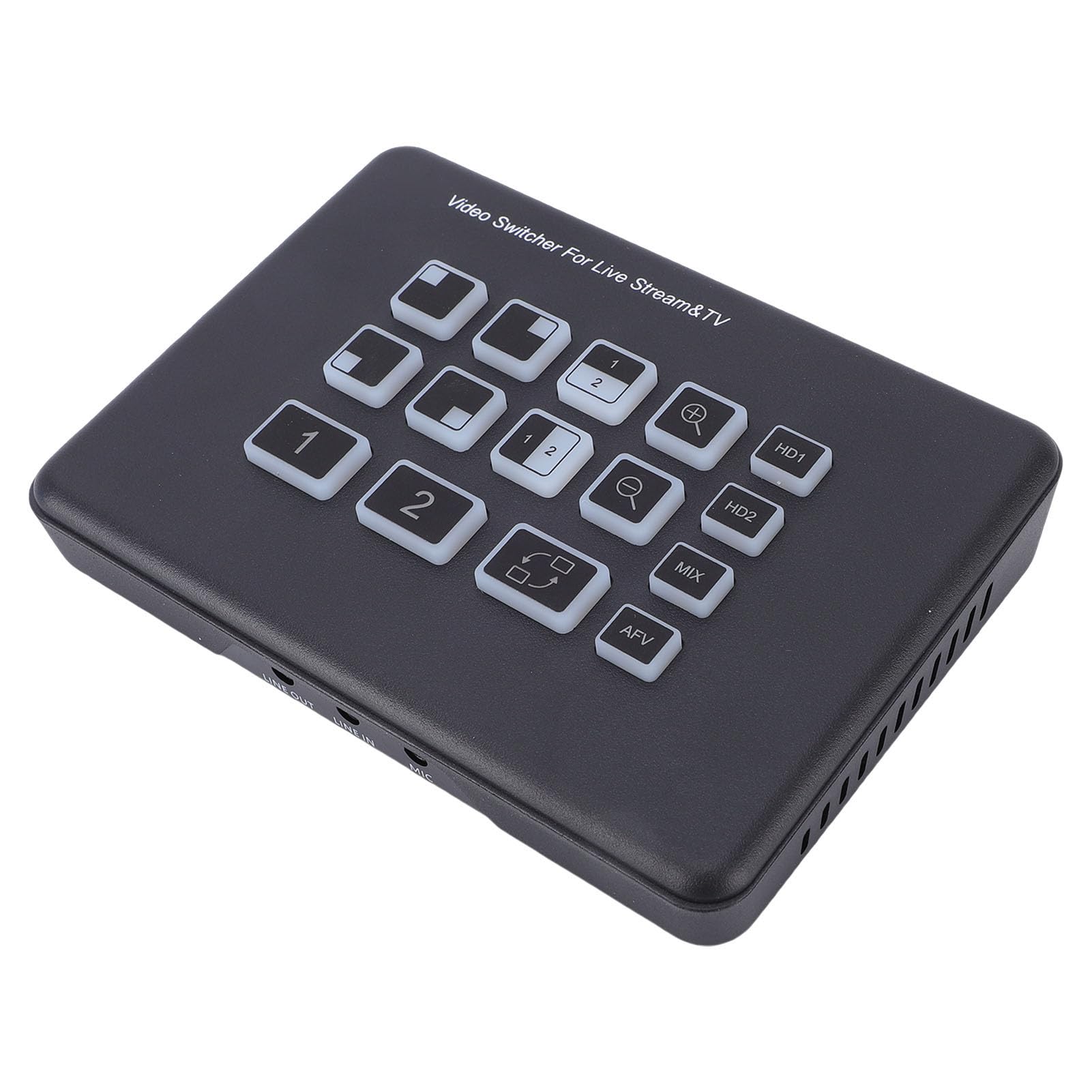 Jectse Transmisji na żywo, Mikser Wideo USB C 3.0 z 2 Wejściami HD 1080P i Portem 3,5 Mm, do Transmisji na żywo z Komputera PC, Strumieniowego Przesyłania Gier i