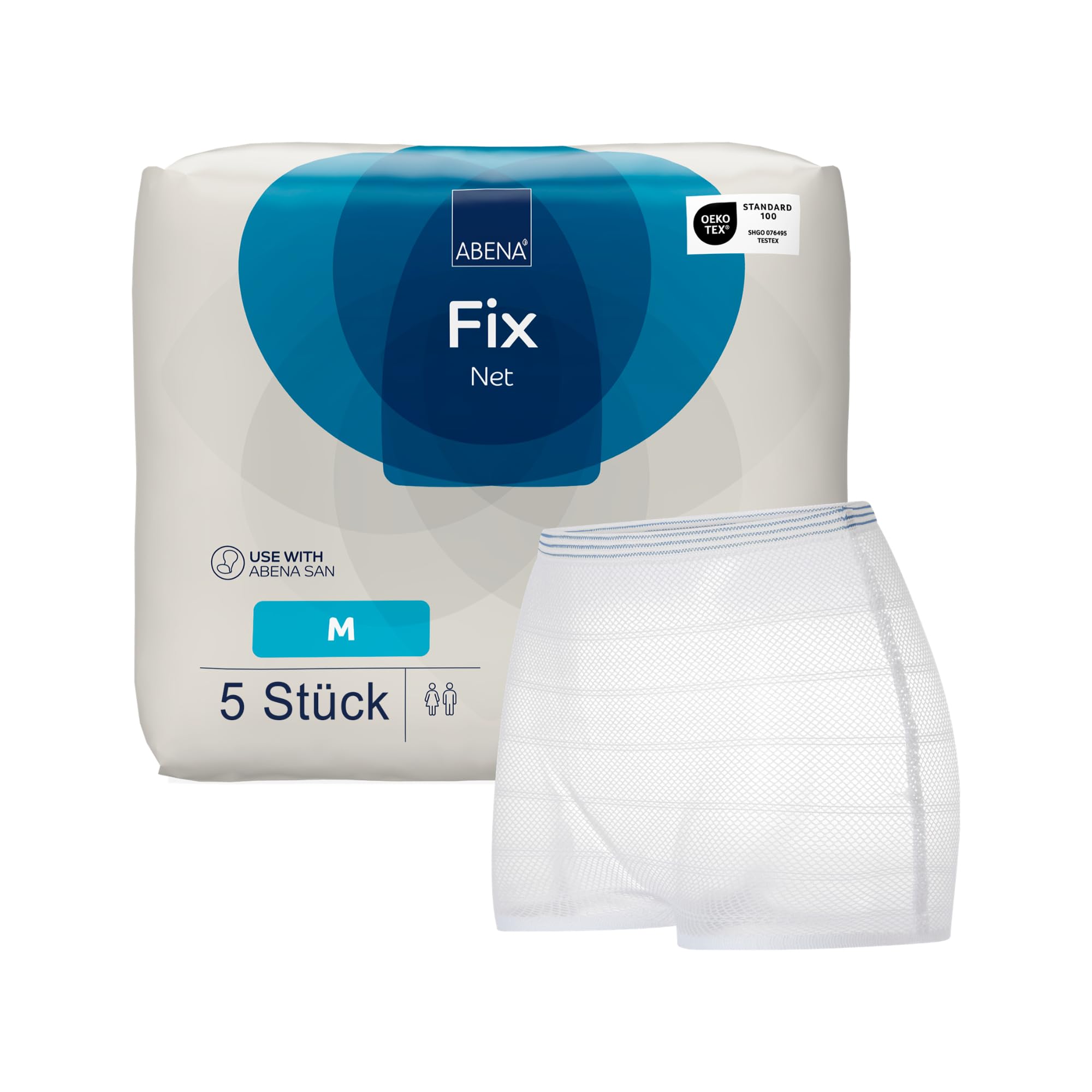 ABENA Fixierhose Netzhosen 5er-Pack – Größe M, OEKO-TEX zertifiziert