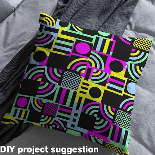 Miniatura 4 de Decoración de tela de tapicería Memphis de los años 80 y 90, tela geométrica de Memphis de The Yard para mujeres y hombres, tela abstracta colorida