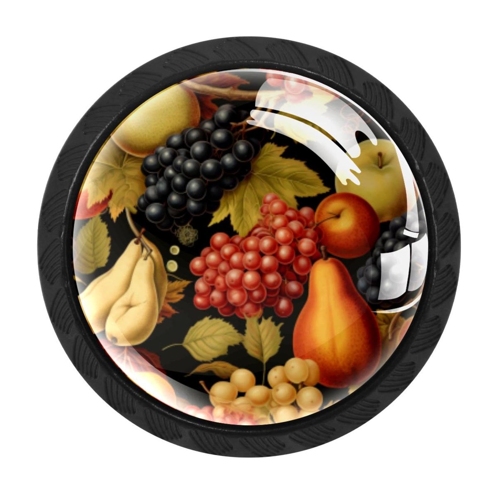 CHENZZZZ 4 Pack Cabinet Handles Black Thanksgiving Fruit Cabinet Knobs Draw