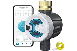 RAINPOINT Smart Irrigation Water Timer: Bluetooth Sprinkler Timer with Brass Inlet