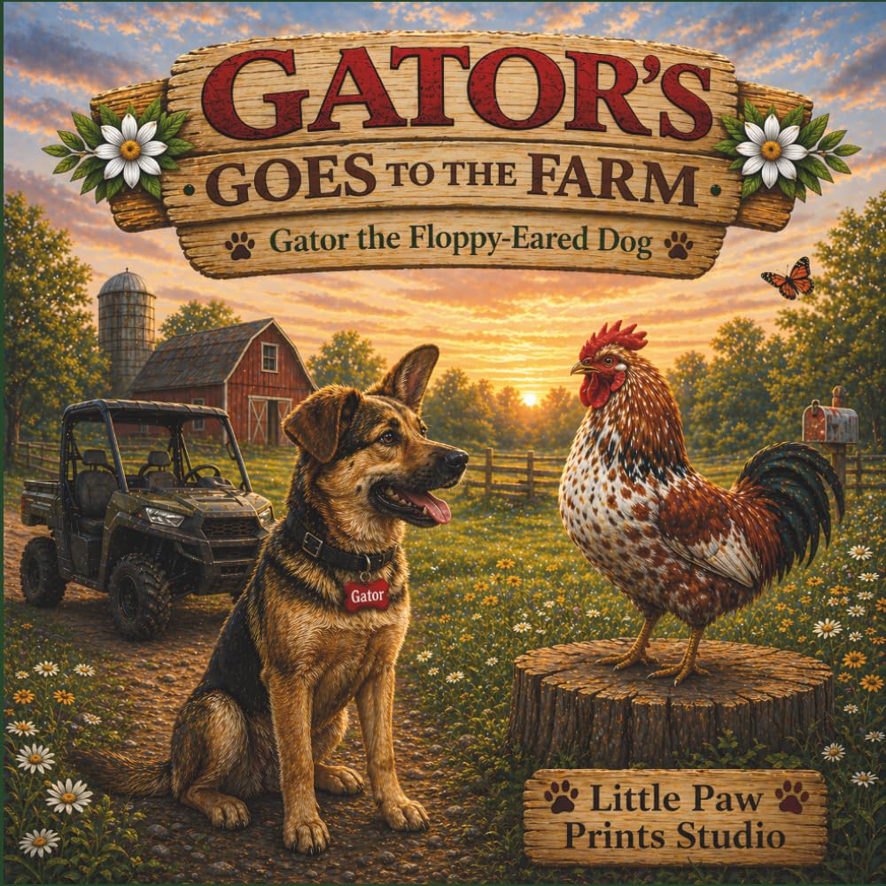 The Adventure of Gator the Floppy-Eared Dog: Gator Goes to the Farm: A Fun Farm Story for Kids Ages 3-7 About Dogs, Animals and Adventure