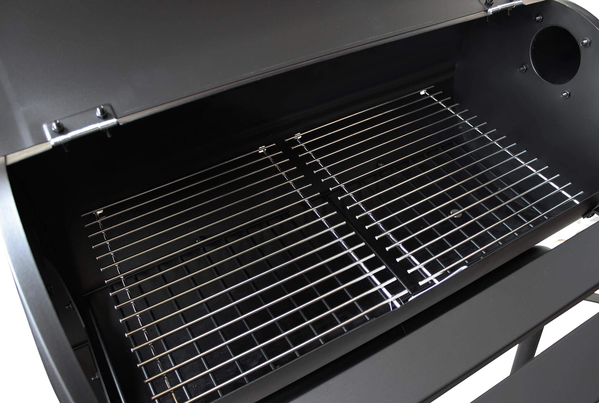 Barbecue a Carbonella con Affumicatore in Acciaio cm 110x66x114 - RIBS Nero