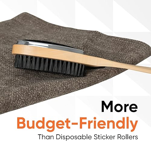 Miniatura 7 de Superio Cepillo de pelusa para ropa, paquete de 3, cepillo de ropa 3 en 1, mango de madera de doble cara, cepillo de ropa, cepillo de pelusa para