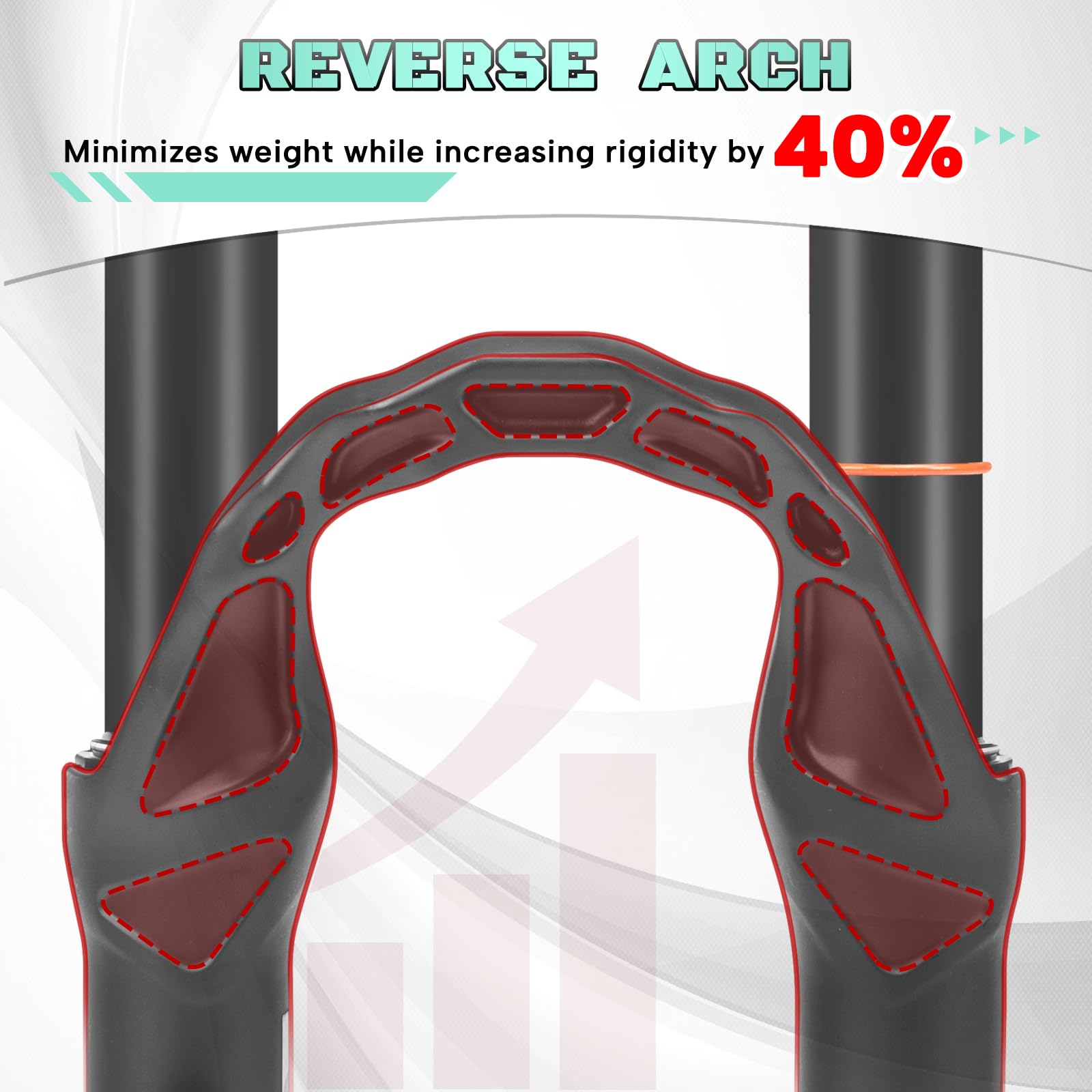 20-Zoll-Air-Mountainbike-Federgabel, 100 mm Federweg, 1 1/8 Zoll gerades Rohr, manuelle Sperre, 9 mm Schnellspanner, Mountainbike-Vorderradgabel, passend für MTB-Tourenräder