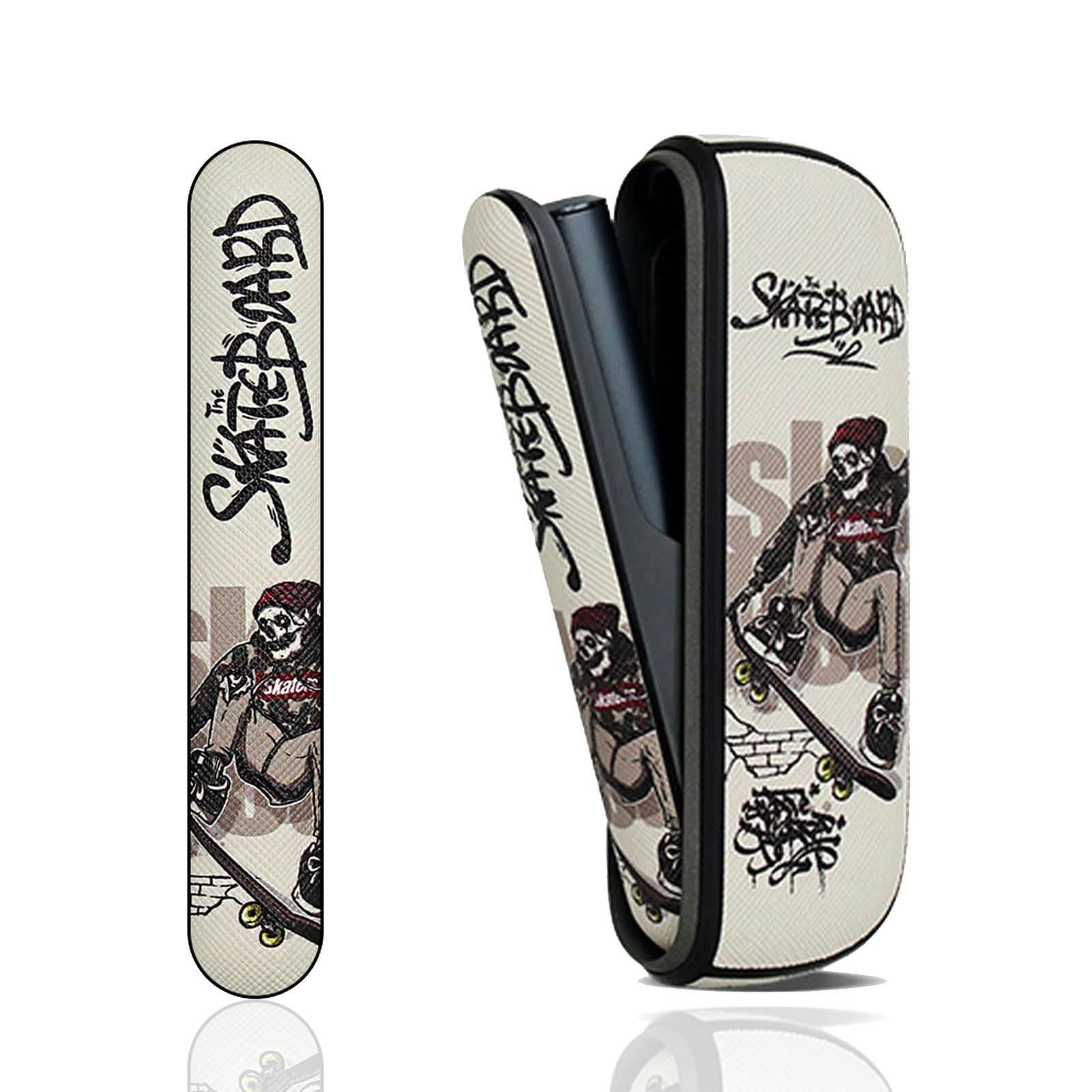 Case Compatible With Iqos (Only Iluma Case) Leather Cover Opening And Closing Iruma Cover, White, Compact