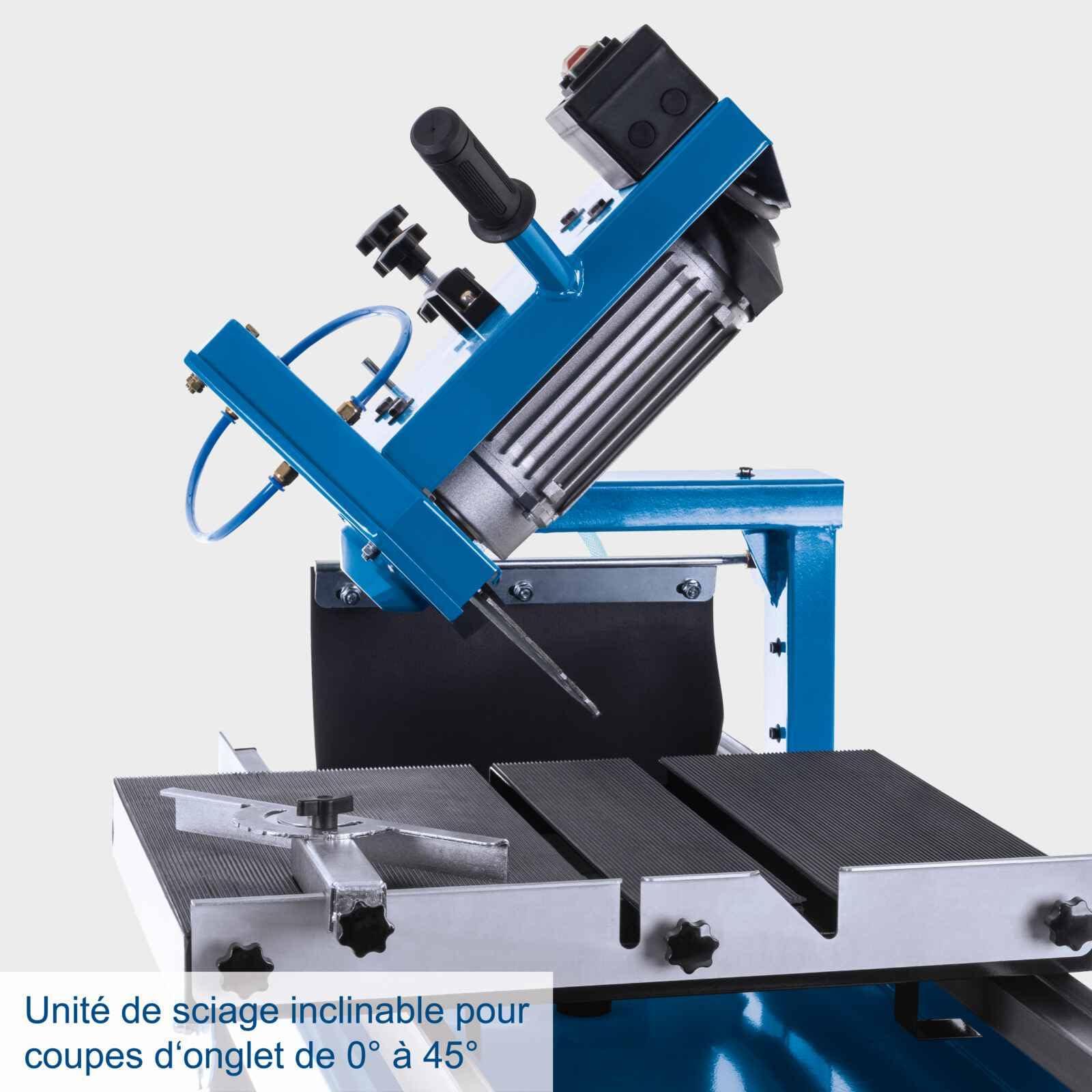 Scheppach Tronçonneuse à matériaux HSM3500 - Coupe-carreaux - 700mm de longueur de coupe - 110mm de hauteur de coupe - Pompe à eau & butée angulaire - Tête de scie 0°- +45°