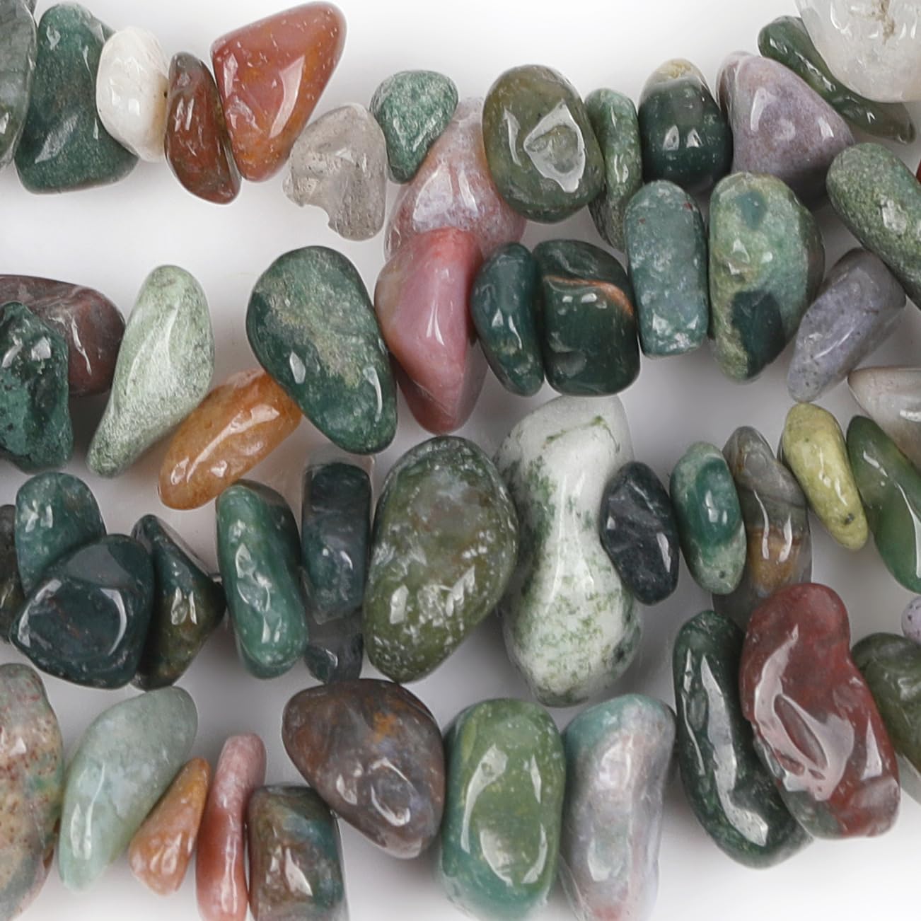 GEM-Inside Genuine Indian Agate Chips 5-8mm Gemstone Semi Precious for Jewellery Making 34" per Strand - Image 2