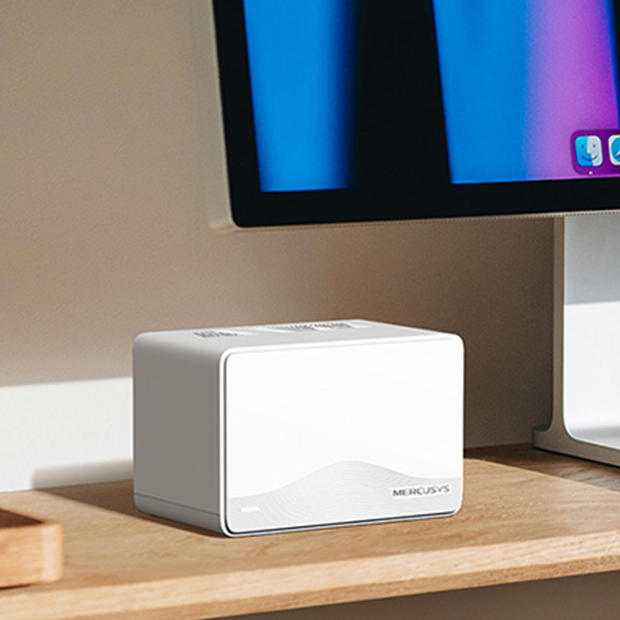Mercusys Halo H25BE Mesh WLAN Set (2er-Pack), Wi-Fi 7 BE3600 Dualband-Router & Repeater, 3 × Gigabit-Anschlüsse pro Einheit, MU-MIMO, WPA3, Kindersicherung, empfohlen für Häuser mit 2–4 Schlafzimmern