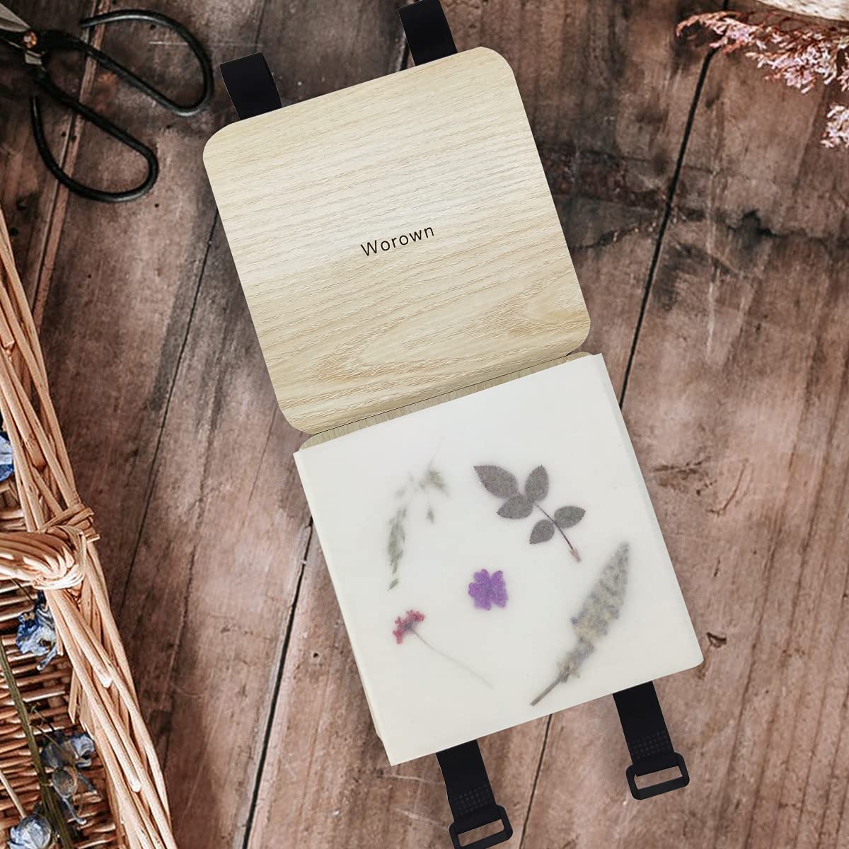 Worown (15 cm x 15 cm Kit de prensado de flores en miniatura, prensa de hojas, juego de prensado de 4 capas que incluye instrucciones para adultos para hacer muestras