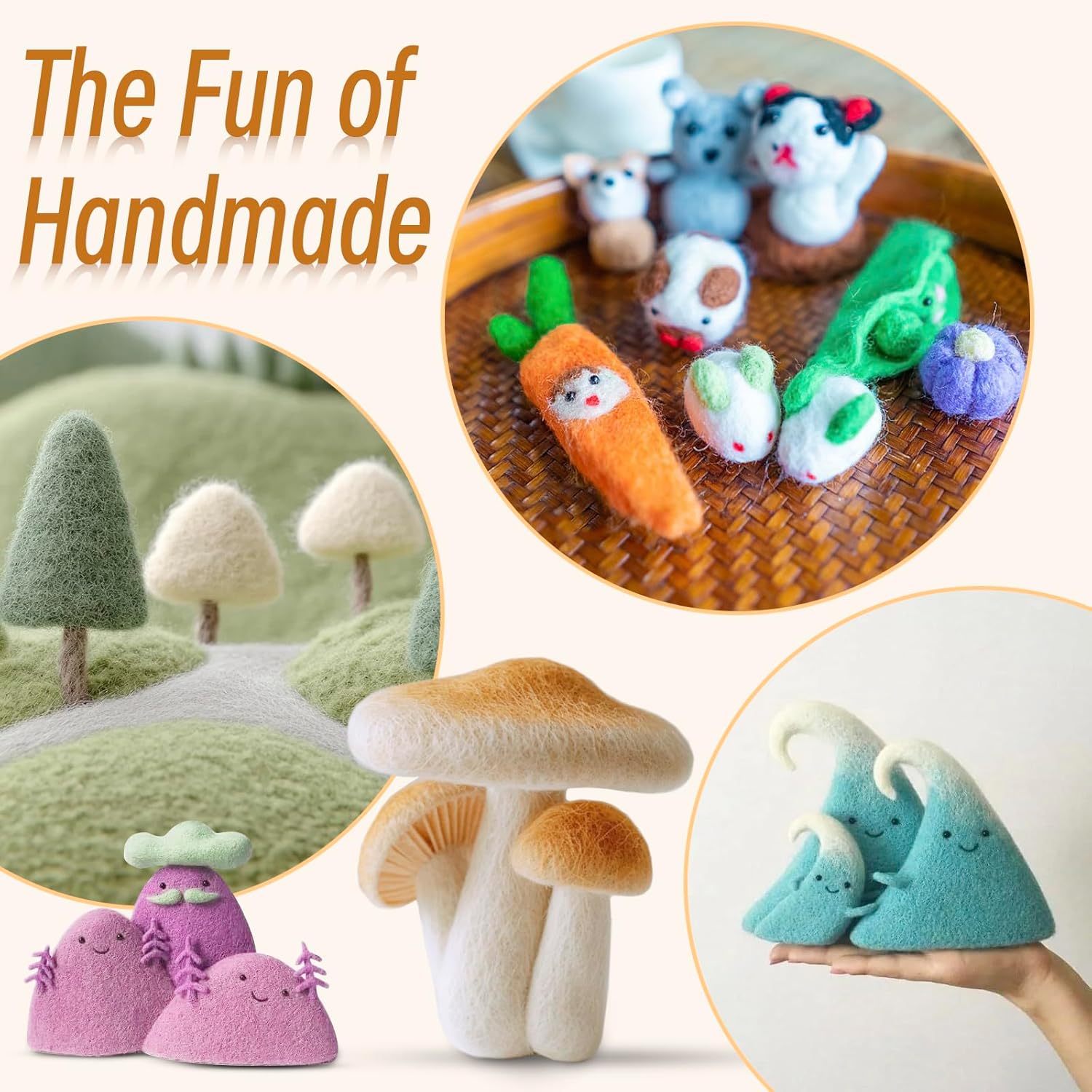 JeogYong Needle Felting Wool, 17.64oz Wool Roving Chunky Wool Yarn, Rose Red Wool Roving Yarn for Needle Felting, Wet Felting, Felting Projects, DIY Crafts