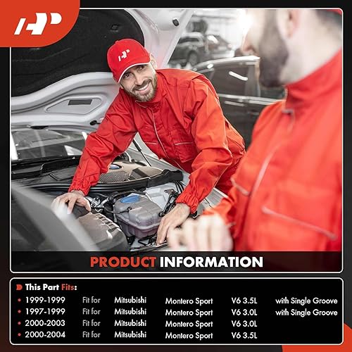 Miniatura 2 de A-Premium Compresor de aire acondicionado con embrague compatible con Mitsubishi Montero Sport 1997-2004, 3.0L 3.5L, con ranura única