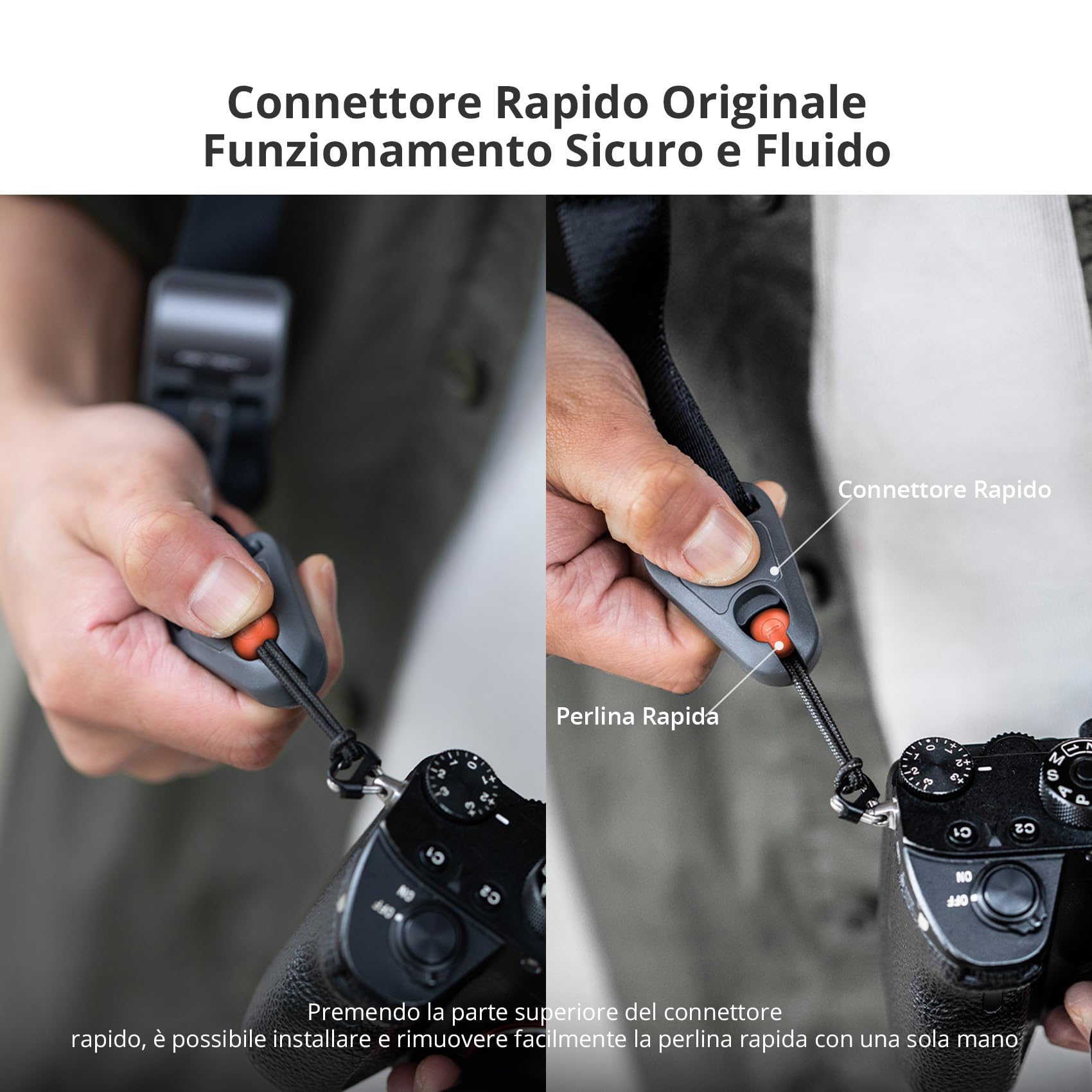PGYTECH Tracolla per Fotocamera Rilascio Rapido Tracolla Fotocamera 110-152cm Regolabili Cinghie per Fotocamera a Sgancio Rapido per Fotografi per DSLR/SLR/Sony/Nikon/Fuji-Nero