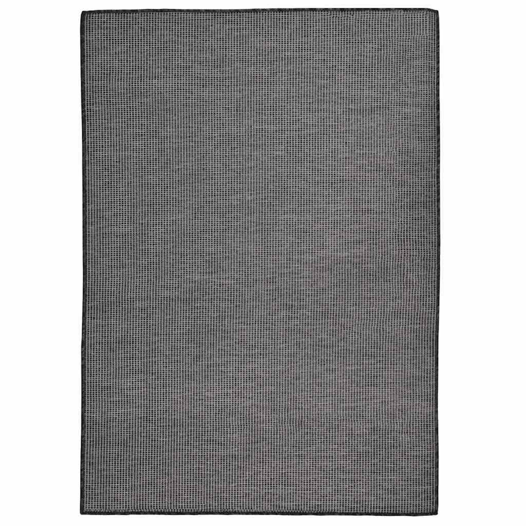 vidaXL Outdoor Flatweave Rug 140x200 cm Grey — image 1