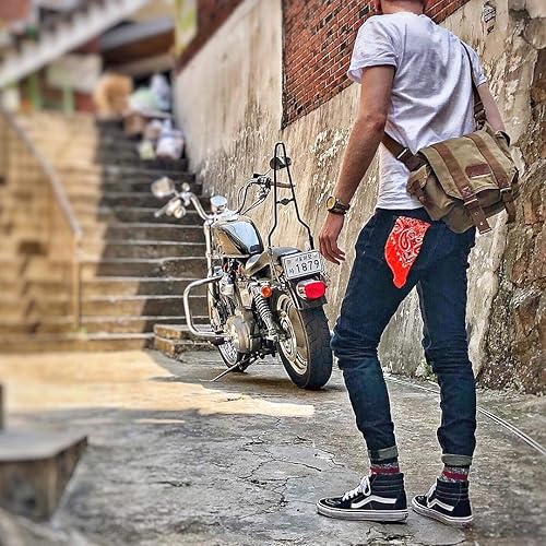 Miniatura 6 de Gootium Bolso bandolera de lona - Bolso bandolera pequeño vintage de hombro Clásico