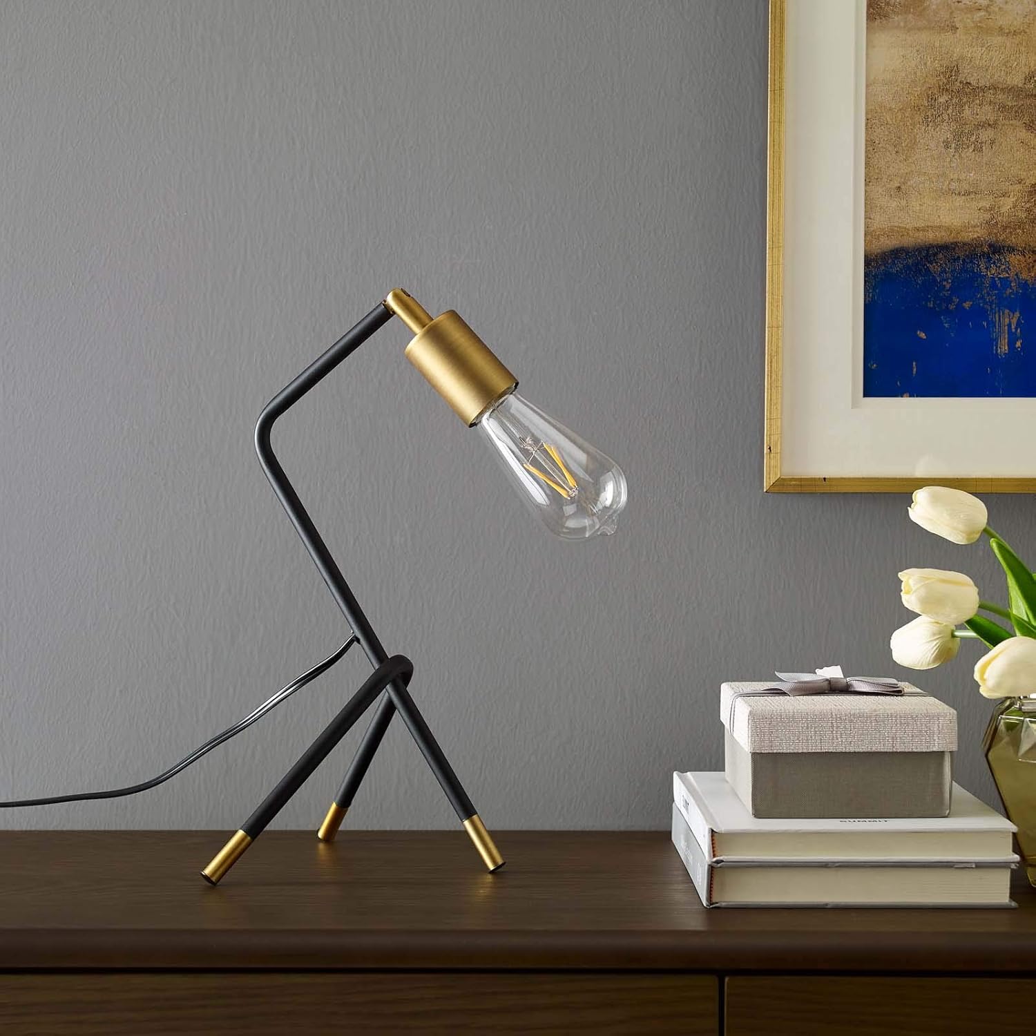 Review Discount Modway Achievement Contemporary Modern Bedside Lamp, Desk Lamp or Table Lamp