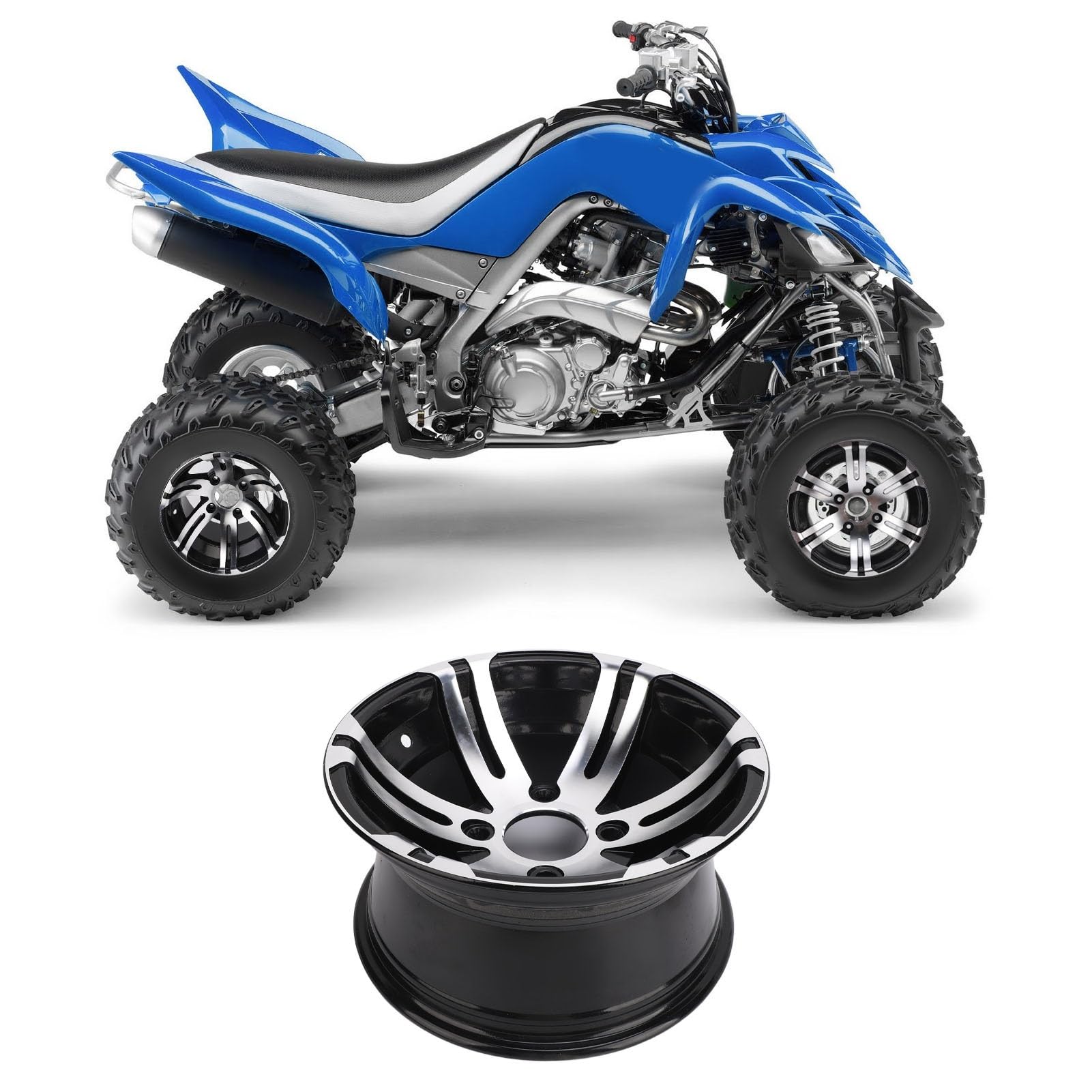 12-calowa Wszechstronna Felga ATV o Wysokiej Wytrzymałości ze Stopu Aluminium, Przeznaczona do Pojazdów Terenowych (Tył)