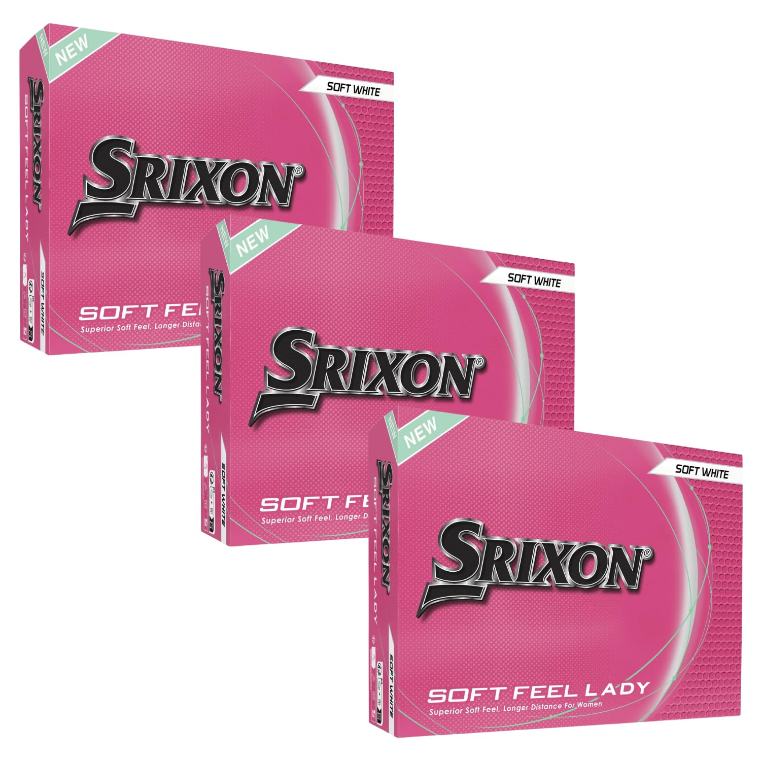 Srixon Soft Feel Lady 8 & 9|Golfball für Damen |Geringe Kompression und einfacher hoher Start|Ultra-weiche Haptik |Ideal für Moderate Schwünge und erhöhte Präzision