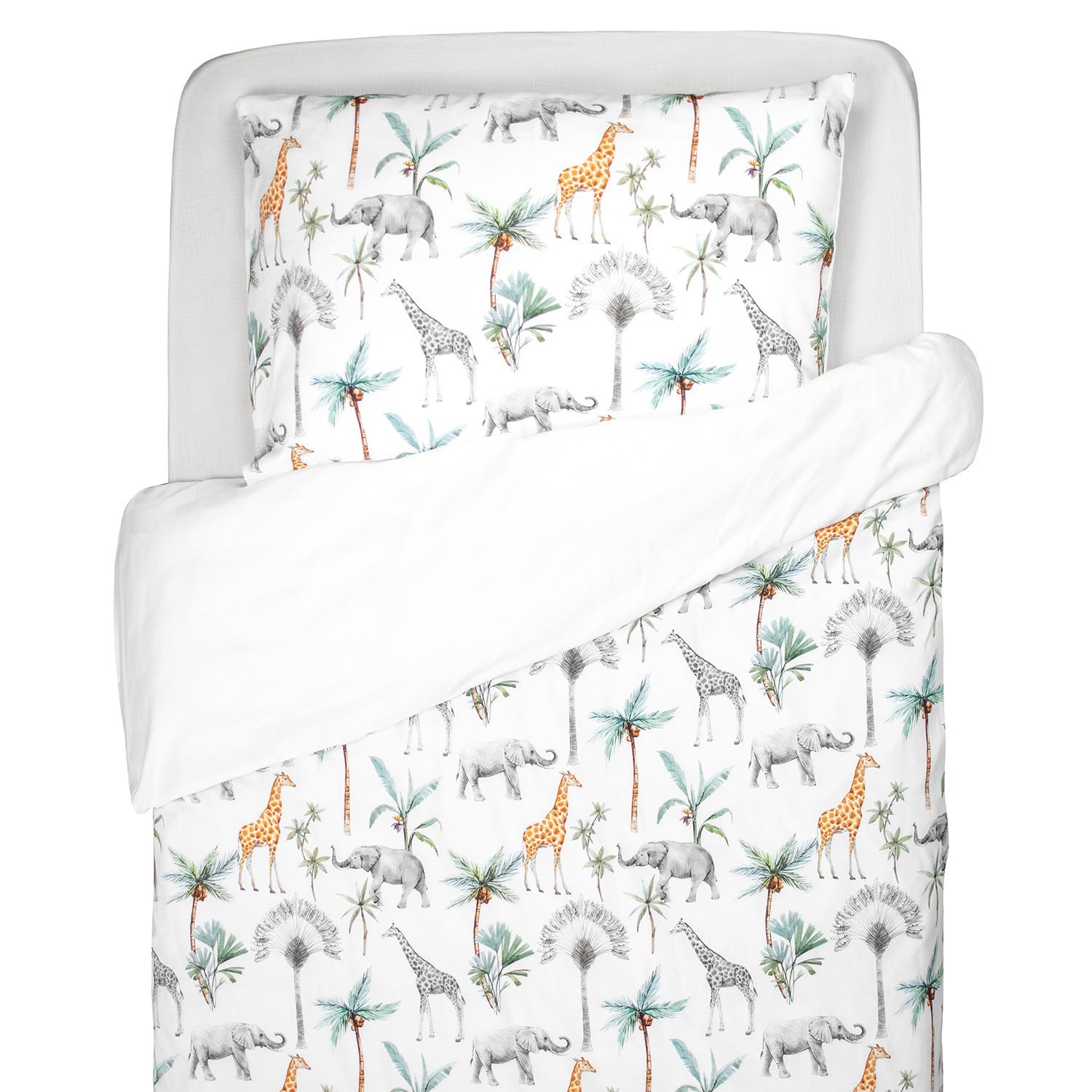 Housse de couette 140x200 Safari Sevira Kids pour chambre enfant jungle
