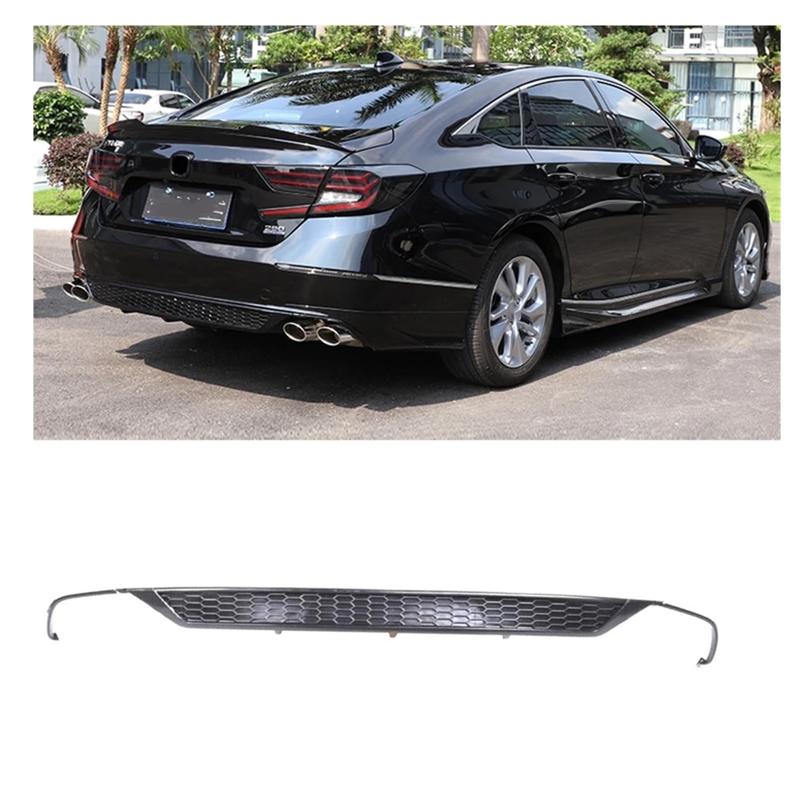 Compatible for Audi A6 S6 C7.5 2016-2018 KB Style Carbon Fiber Car Rear Bumper Diffuser Rear Splitters Spoiler Back Lip Body Kit(FRP Matte Black)