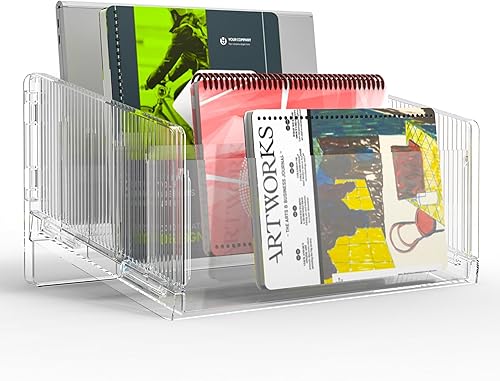 Organizador clasificador de archivos, bandeja acrílica de 5 secciones para escritorio, organizador de correo para sobres, correo, electrónica,