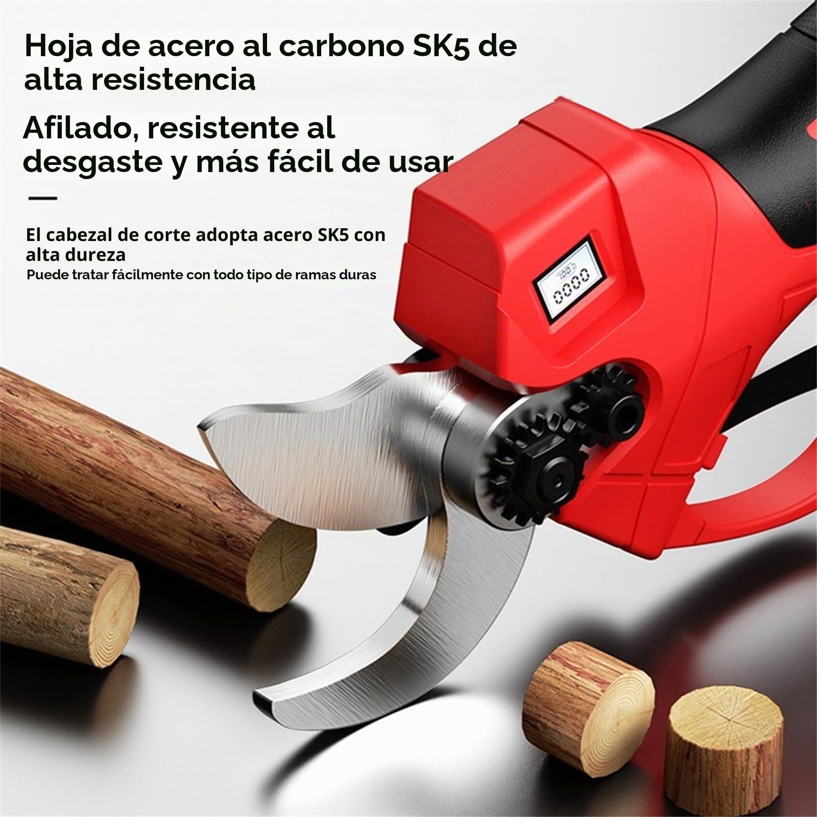 Tijeras de Poda Eléctricas Inalámbricas, batería de 40mm astschere diámetro de corte, baterías de 21V 2000mAh y juego de cuchillas de repuesto, 6–8 horas de trabajo, Astschere para podadora, tijeras