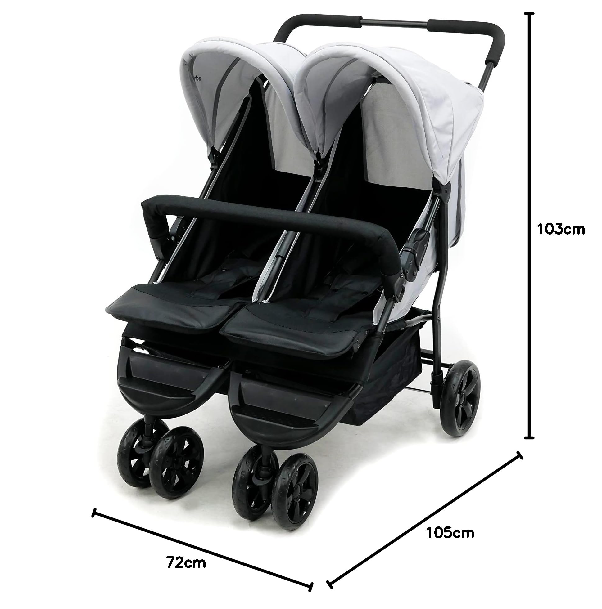 Asalvo 14214 Dynamic Passeggino Double, Antracite