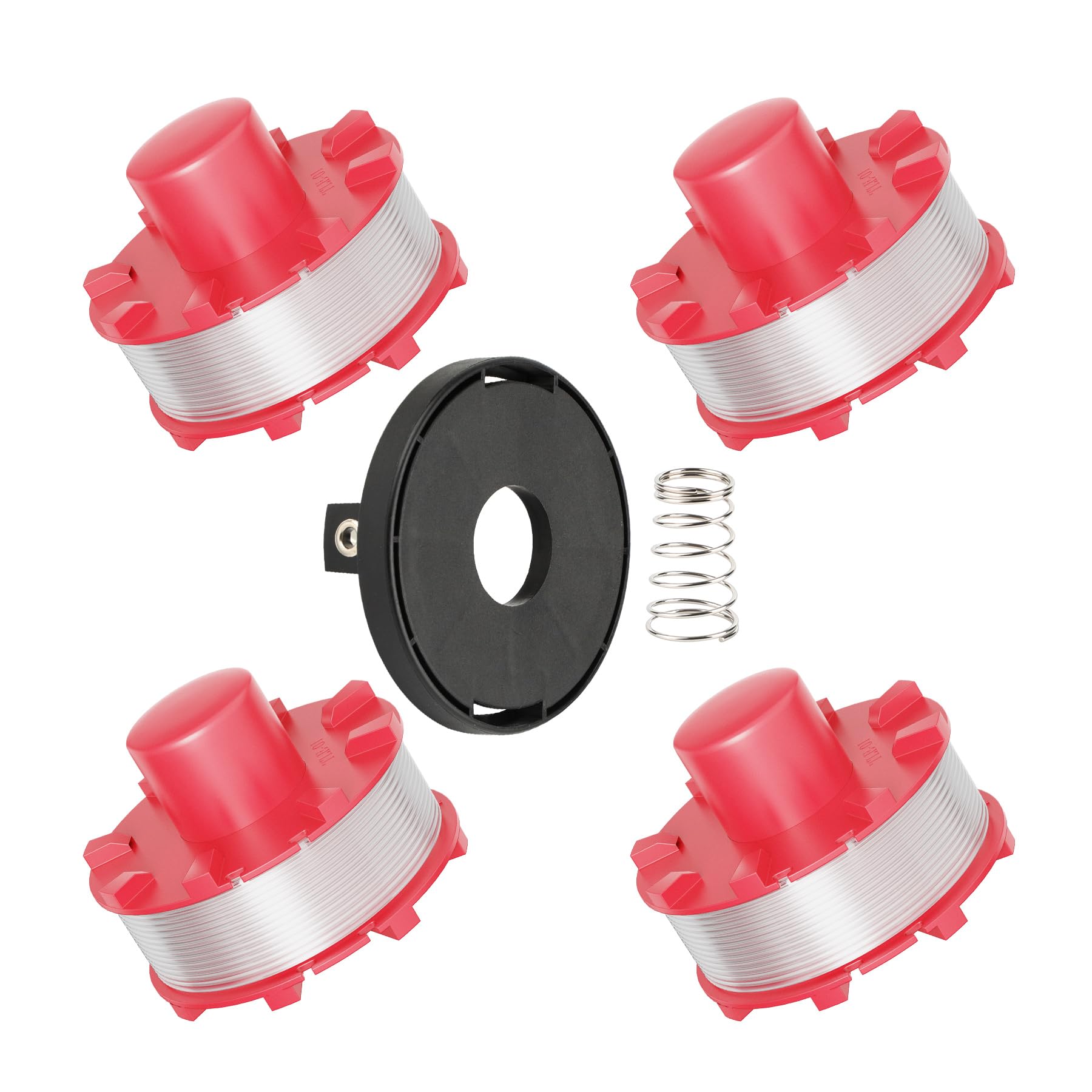 Forever Speed 2mm, 8.0m Rasentrimmer Spule Kompatibel mit Einhell Rasentrimmer, Trimmer Spulenmodell WA0010/WA6531(4 Ersatzspulen, 1 Kappe, 1 Federn)