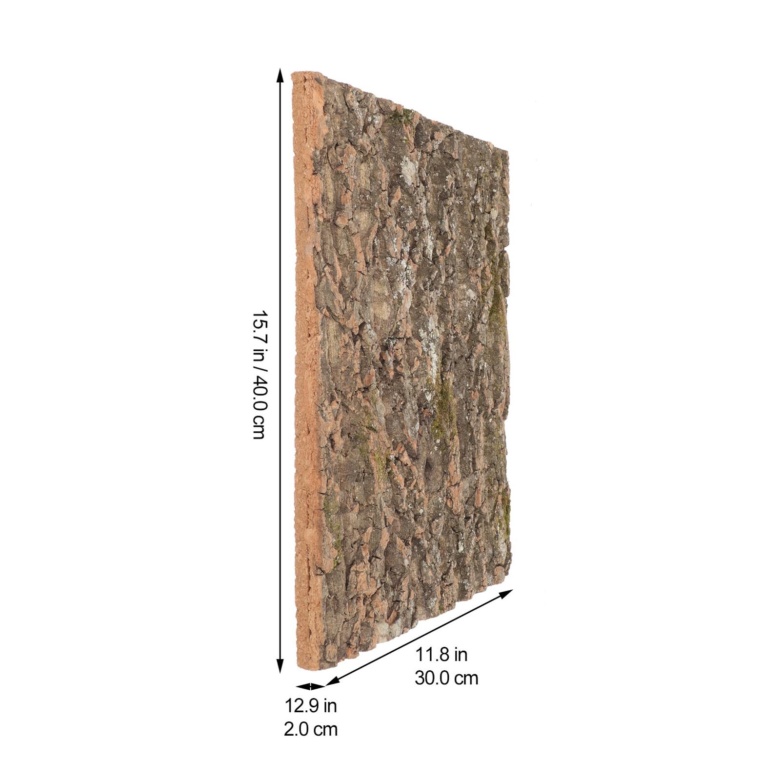 Fondo para Terrario de Reptiles 2 Paneles Corteza de Corcho Natural 30X40 CM Decoración para Terrarios Hábitat Escalada para Geckos y Lagartos