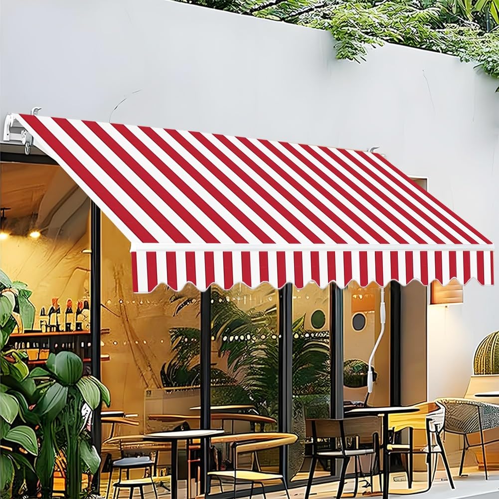 Wysuwana markiza do kampera, zamiennik tkaniny - osłona przeciwsłoneczna do ogrodu, na patio, 2,5 m x 2 m, czarny, poliester, schronienie na balkon i taras (bez ramy)
