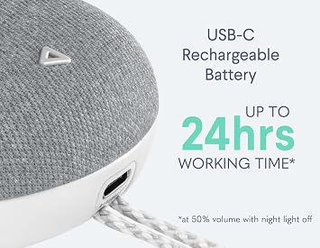 SNOOZ Go 2 Travel White Noise Sound Machine - 12 Sounds, Rechargeable Bluetooth Speaker, Nightlight - Portable Sound Machine for Hotels, Sleep, Adults, Baby Registry, Kids, White Noise for Sleeping