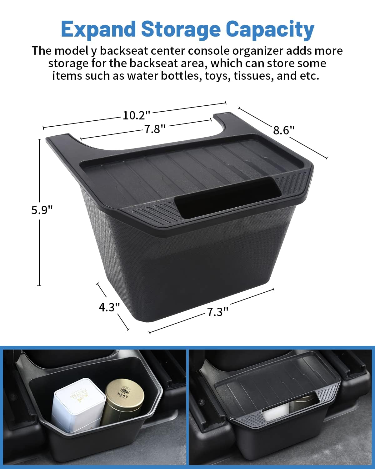 Shademax Rear Trash Can For Tesla Model Y Juniper 2026 2025