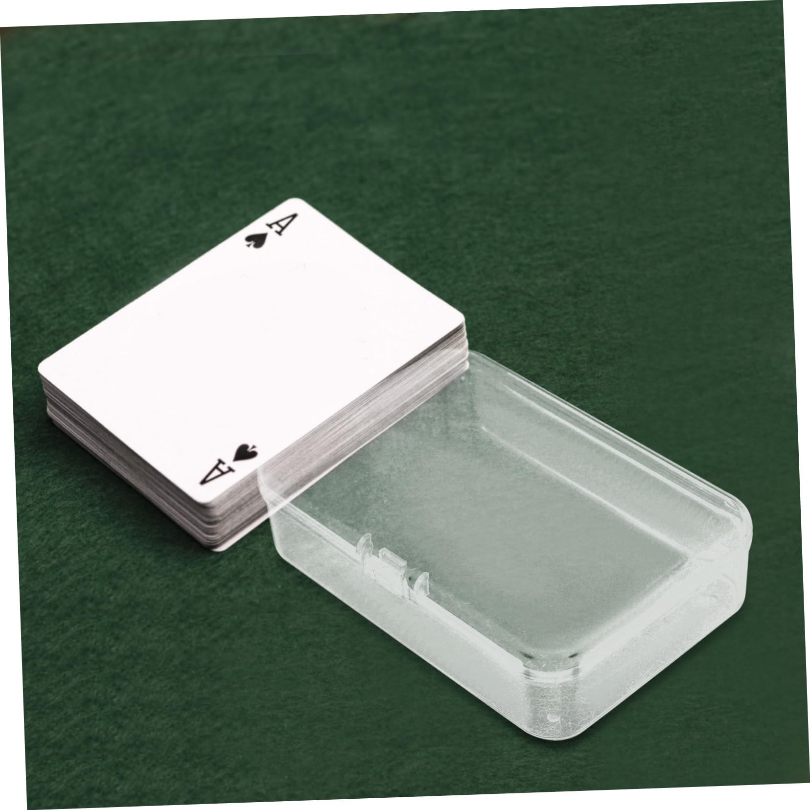 Artibetter 4 Set Scatola Di Immagazzinaggio Del Poker Mazzo Di Carte Chiaro Ponte Sottile Saltare Porta Giochi Di Carte Casi Di Carte Da Gioco Porta Della Carta Chiara Pp 10 Pezzi * 4