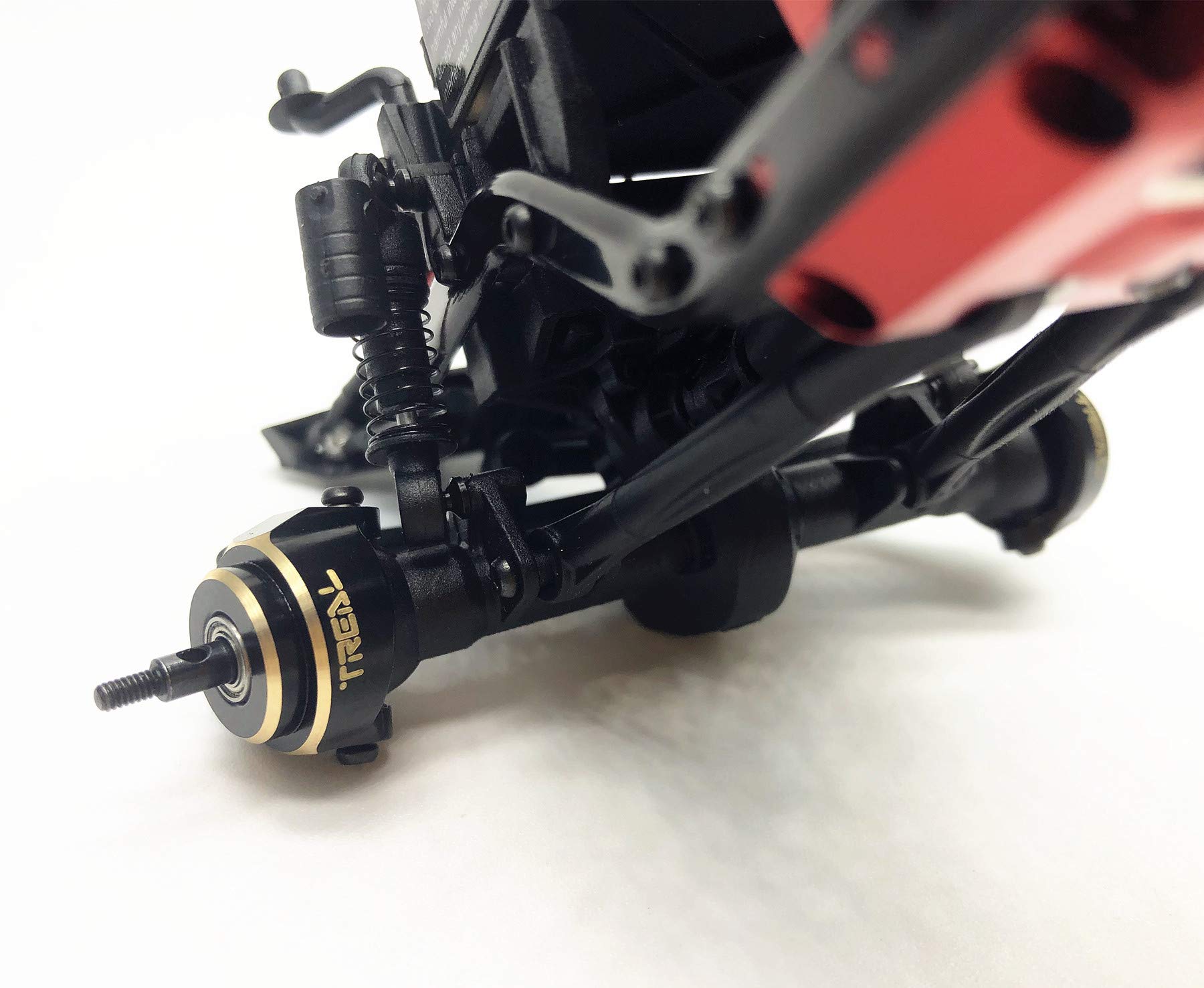 AXspeed Schwarz Brass Heavy Duty Front Steering Knuckle Für Axial SCX24 – Upgrade Für Mehr Stabilität