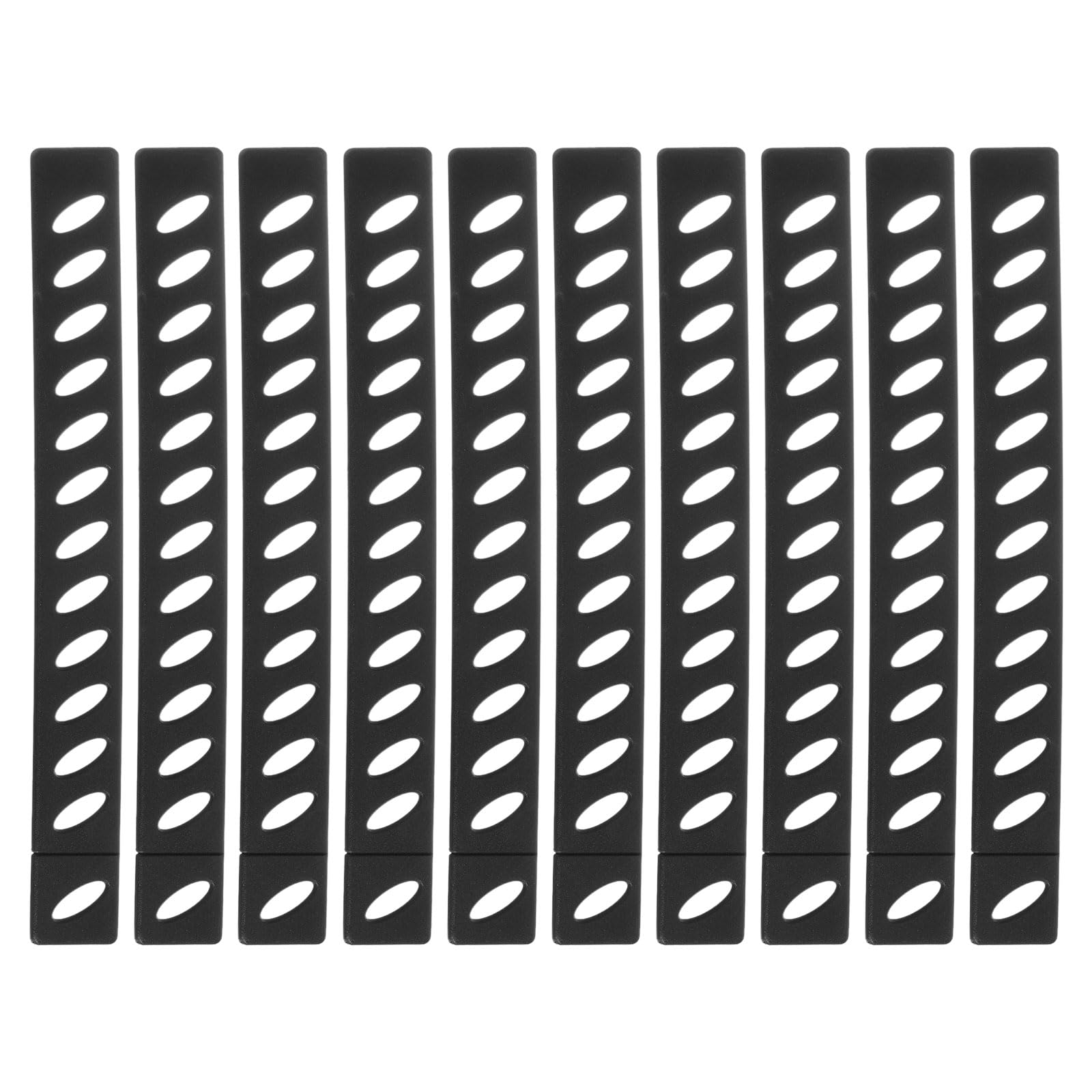 sourcing map 10Pcs Blade Edge Guards Knife Protector, 205x20x4.3mm Plastic Blade Edge Cover Sleeves Universal Knife Covers Sheath for Kitchen, Black